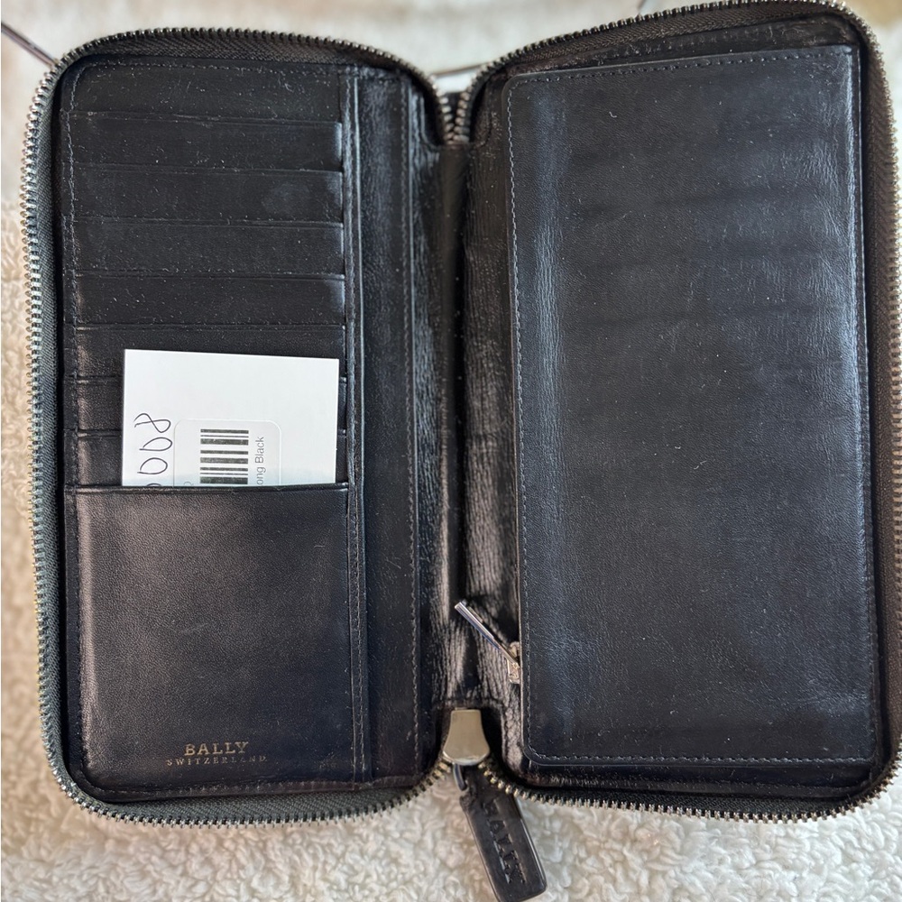 BALLY Baliro Leather Zip Around Wallet Color Multi - Picture 12 of 16